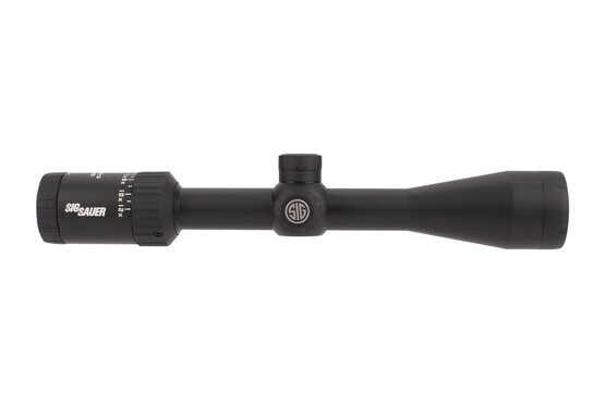 WHISKEY3 4-12x40 optic with Quadplex from SIG Sauer has a European style eyepiece for precise reticle adjustment